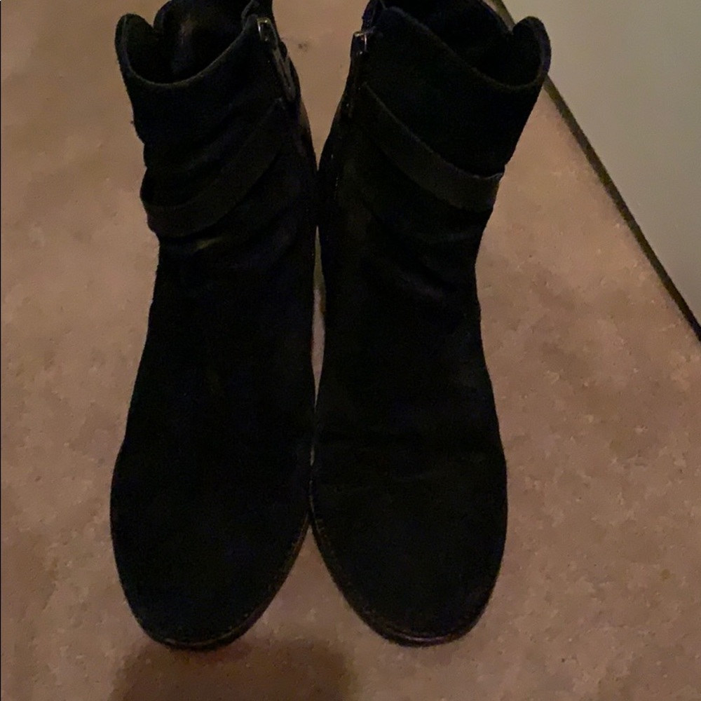 Black Ivanka Trump mini boots